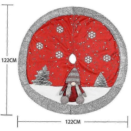Jupe de sapin de Noël en toile de jute, tablier de sapin de Noël, décorations pour le bas du sapin