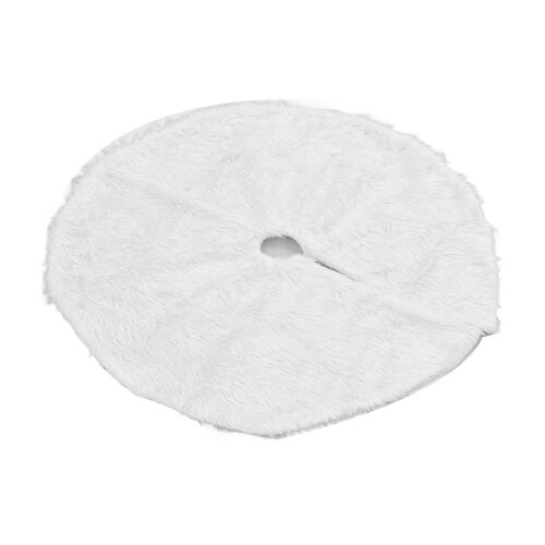 Jupe de sapin de Noël blanche enneigée, tapis de sapin de Noël pour décoration de fête de Noël, ornements