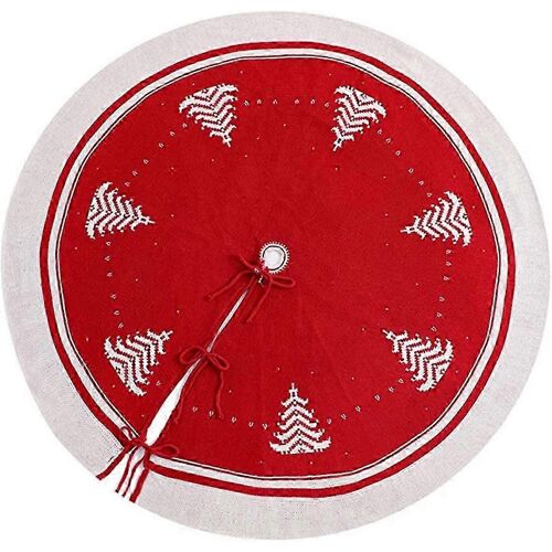 Jupe de sapin de Noël imprimée, décoration de base du sapin