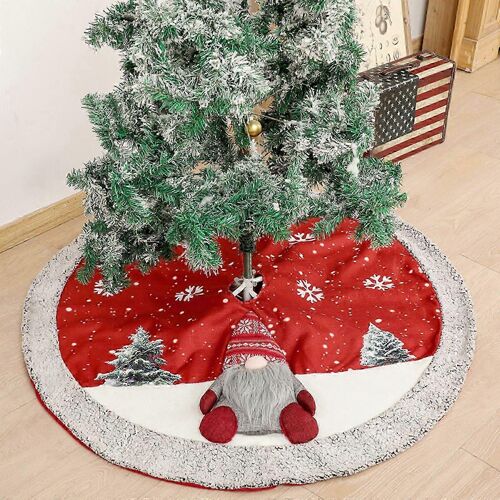 Jupe de sapin de Noël, jupe de sapin cadeau, tablier de sapin de Noël, décorations pour le bas du sapin de Noël