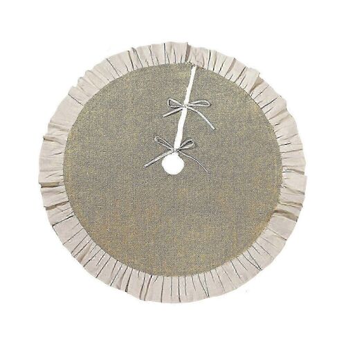 Jupe de sapin de Noël en toile de jute, tapis de pied idéal pour une utilisation intérieure lors des décorations de fêtes multicolores