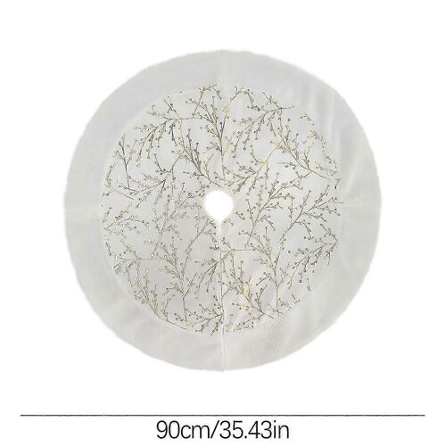 Jupe de sapin de Noël à tricoter, tablier à tricoter, motif flocon de neige, décoration de sapin de Noël