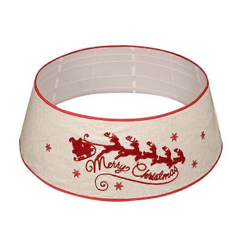 Collier de sapin de Noël 30 pouces avec motif de cerf, jupe de sapin, anneau de protection pour la base, décorations pour la maison, les fêtes d'hiver et le Nouvel An