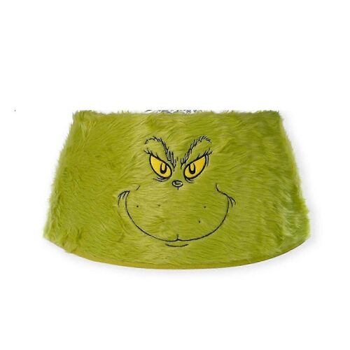 Jupe de sapin de Noël Grinch, décoration monstre en peluche verte 25-26