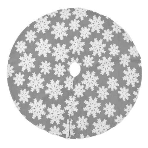Jupe de sapin de Noël à motifs de flocons de neige mignons, réutilisable, belle et pratique, pour décorer votre sapin.