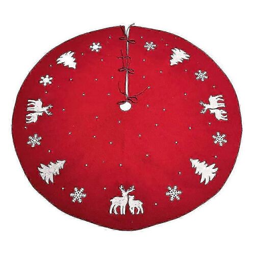 Jupe de sapin de Noël en forme de flocon de neige, 122 cm de diamètre.