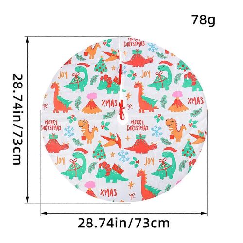 Jupe de sapin de Noël neuve, imprimée avec un motif dinosaure original et raffiné, 90 cm (Z3-39).