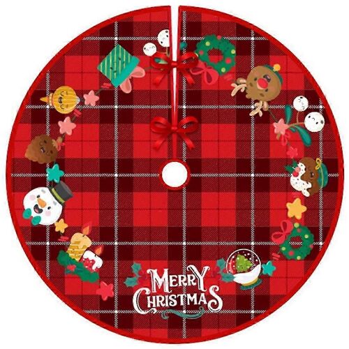 Jupe de sapin de Noël, couverture de sapin de Noël 90 cm, couverture de sapin de Noël ronde, jupe de sapin de Noël rouge, couverture de sapin de Noël, jupe de sapin classique