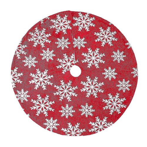 Jupe de sapin de Noël - Jupe de sapin flocon de neige de 35 pouces compatible avec les sapins de Noël