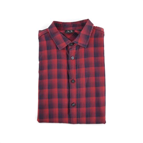 Reconditionné - Chemise Classiques Homme À Carreaux - Taille M - Homme - Rouge