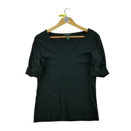 Reconditionné - T-Shirt Manches Courtes Femme Noir - Taille M - Femme - Noir