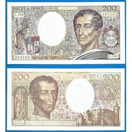 France 200 Francs 1992 Billet Montesquieu Franc