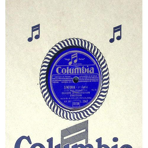 Johann Christian Bach, Willem Mengelberg And His Concertgebouworkest - Sinfonia