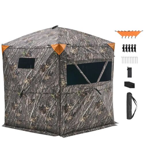 Abri De Chasse Pour 6-7 Personnes-Duoku-Tente Camouflage Portable Avec Sac De Transport-Idéal Pour Chasse Et Photographie