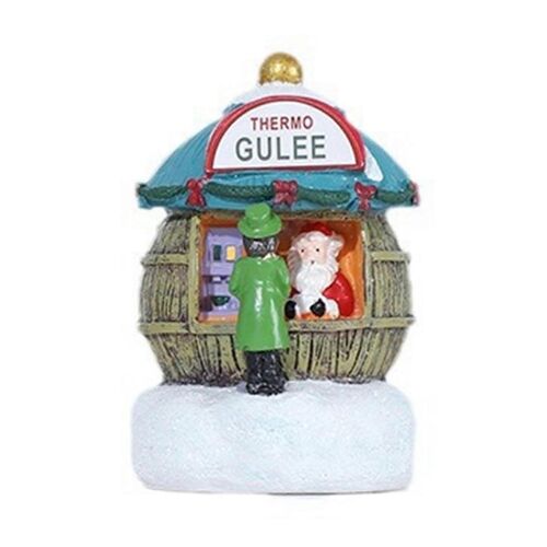A CONDUIT la Lumière de Noël Ornement de Résine Forme de Chambre Figurine de Bureau à la Décoration de Chalet Miniature de la Statue de Bureau Multicolore