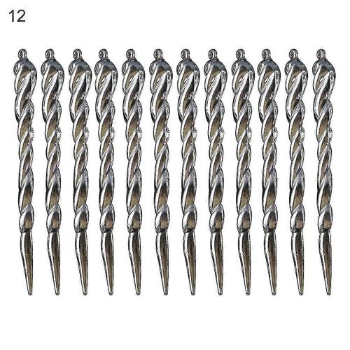 12Pcs Simulation de Faux Glaçons Suspendus Parti Ornement de Décoration de Noël
