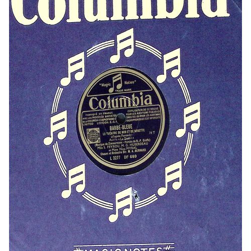 Barbe Bleue - Zimmermann - Groffe - Myral - Orchestre Bernard - 25 Cm