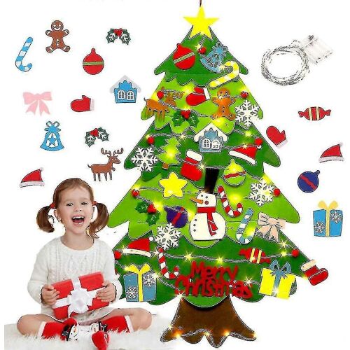 Bricolage Senti Arbre de Noël, Avec des Lumières Led, Noël, Décorations murales-MXBC