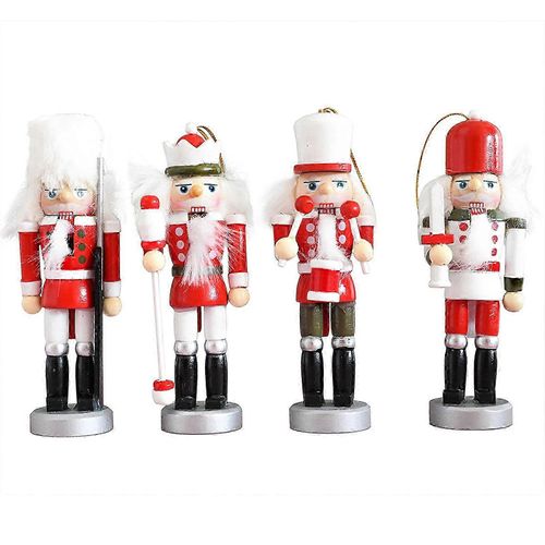 Miniature casse-noisette Chiffres - 4 Soldat de Bois Poupées pour Noël, Décoration de la Maison