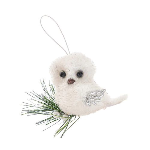 Facile À Accrocher Noël Hibou En Peluche À L'Ornement Des Maisons De Vacances De Décoration Pour Arbre De La Paroi Et De L'Échange De Cadeaux Blanc