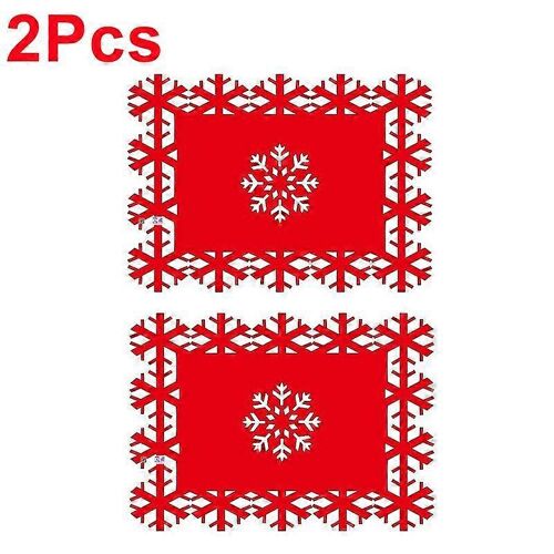 2Pcs/Set Set de table Coaster Décorations de Noël Creux de la Conception de la Table de Fournitures de Parti