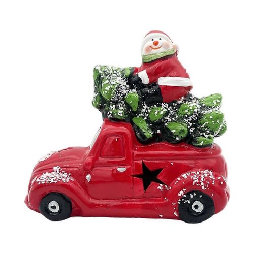 Mignon de Noël de Camion Ornements avec de la Lumière Poupée Festival de la Maison de Camion Mini Bonhomme de neige