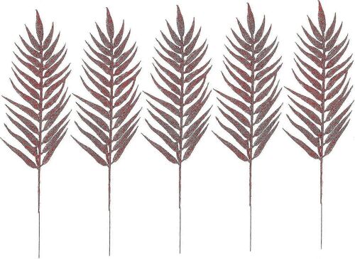 5pcs Noël Paillettes Feuilles Feuilles Rouges De La Tige De 40 Cm De L'arbre De Noël De Pics De Vacances Décorations Florales De Noël Vase De Remplissage D'hiver De Noël De Centre De Table