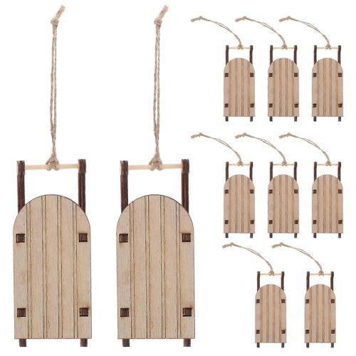 Noël en Traîneau Ornement en Bois Traîneau Décorations pour le Décor 20Pcs