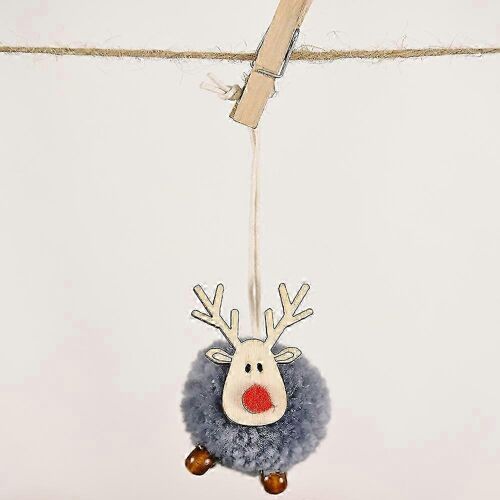 Créatif Feutre Cerf Pendentif pour les Arbres de Noël Suspendus Cadeaux - Décorations en Bois pour la Maison