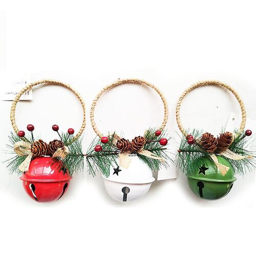 Les Décorations de noël Jingle Bell Porte Cintres Décors de Fenêtre Bell Pendentifs 3pcs
