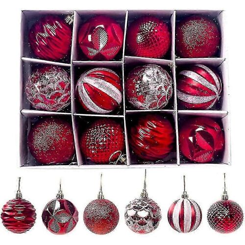 Pack de 12 d'Or de l'Arbre de Noël Boules pour des Vacances Festives Décorations et Thèmes de Fête