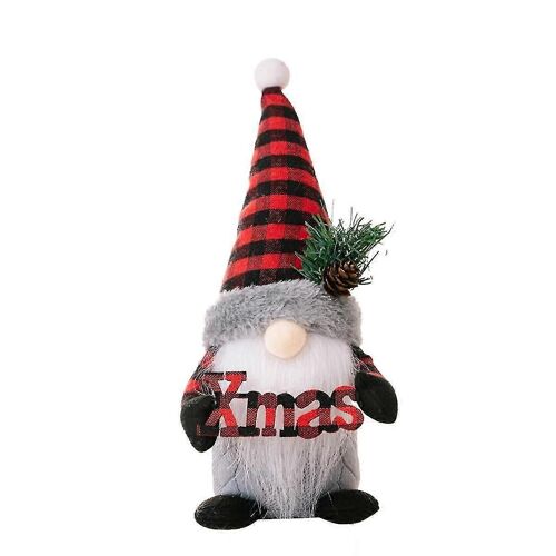 Les Décorations de noël Chapeau de Noël Figurine Rouge et Noir Alphabet Permanent des Gnomes Femelle