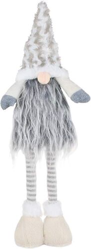 Blanc Décorations de Noël Santa Claus est de 57 cm de Haut, Poupée Ornements Santa Claus Chiffres suédois et Scandinave