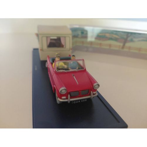 Voiture Tintin Triumph Herald - Caravane 28 29 L' Ile Noire 1/43 Livrets