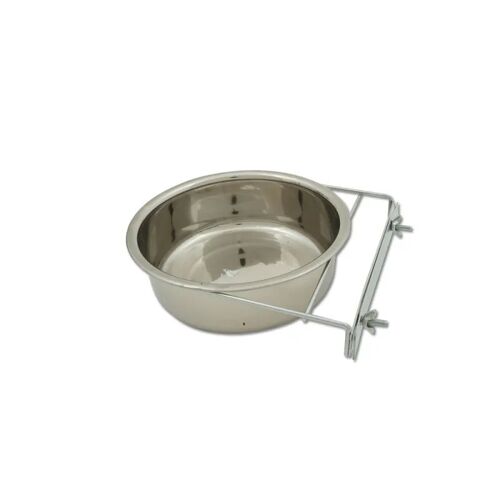 Mangeoire Chenil Acier Inoxydable 23 Cm Fixation Sur Chenil 2,8l