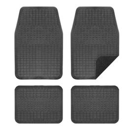 Lot 4 Tapis Pvc/Moquette Imperméables Bi-Matière