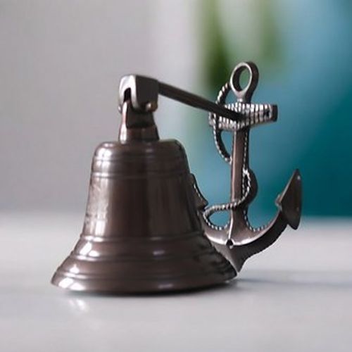 Antique Bronze Bell, Large Bronze Bell, Bronze Anchor Ship Bell