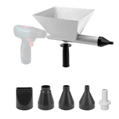 QWORK® Pistolet à Joints Électrique pour Mortier, Pistolets à Calfeutrer avec 4 Buses (Tout Métal)