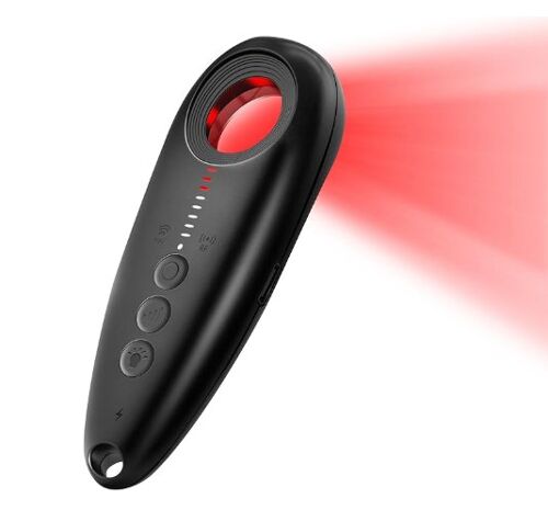 Detecteur de Camera Micro Espion, Bug Détecteur RF sans Fil pour Caméra Dissimulée, Anti-Espion Bugs GPS Tracker Scanner Détecter la Caméra Cachée GSM pour Bureau à Domicile Hôtel