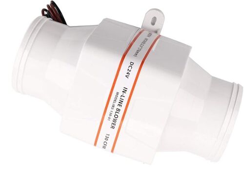 Terisass Ventilateur D'Air Marin De Cale Ventilateur D'Air En Ligne De 3 '' Ventilateur De Cale Marin Silencieux Fort Ventilateur De Ventilation Pour Bateau De Yacht Rv 12v/24v(24v)