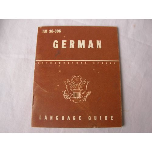 Ww2 Us Manuel De Conversation Militaire Américain Pour L'Allemand Tm 30-306 (39-45)