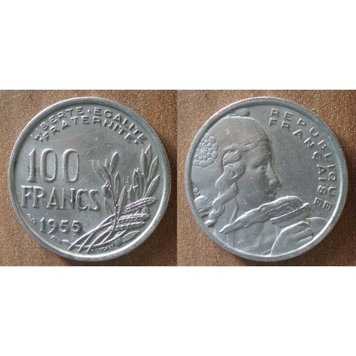 France 100 Francs 1955 B Cochet Piece Franc