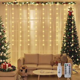 Guirlande Lumineuse étoiles LED - Lot De 2, 10 LED Blanc Chaud, Piles AA, Avec Ventouses