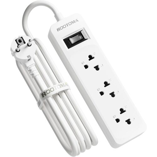 KALANKA-Adaptateur Prise USA vers France, Adaptateur USA vers France, 3 Prises pour Appareils électroniques américains, Voyage Depuis des États-Unis, du Canada, en Allemagne, en Espagne, Blanc