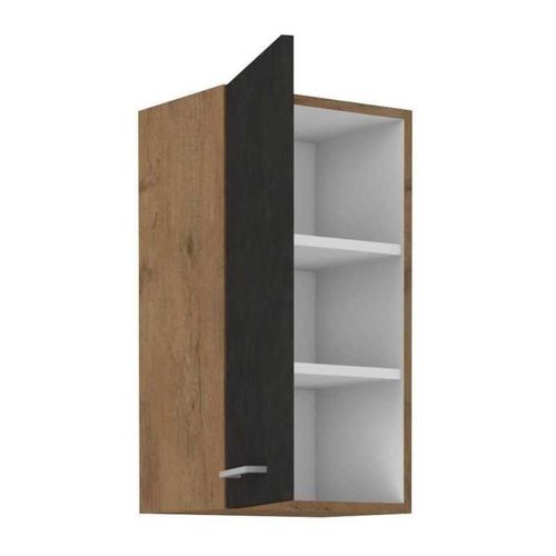 Meuble haut AUCUNE ROCK L40 cm 1 porte chêne Lancelot et gris Matera