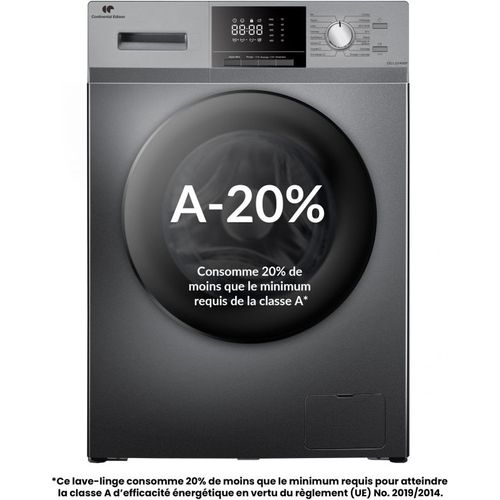 Lave-linge hublot CONTINENTAL EDISON CELL12140ISP 12 kg Silver 1400 trs/min
