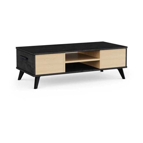 Table basse DEMEYERE KENT 106,6 x 50,1 x 35,2 cm chêne de file/sidewalk 2 tiroirs