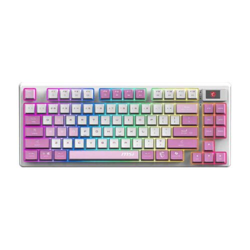 Clavier mécanique MSI FORGE GK600 TKL W AZERTY violet Bluetooth