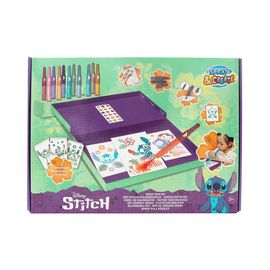 Coffret Créatif Mercier Lilo Et Stitch 16 Pochoirs 12 Feutres À Souffler