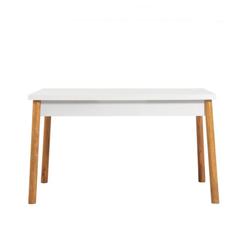 Table à manger AUCUNE COSTA 120x75x77 cm Pin Atlantique / Blanc